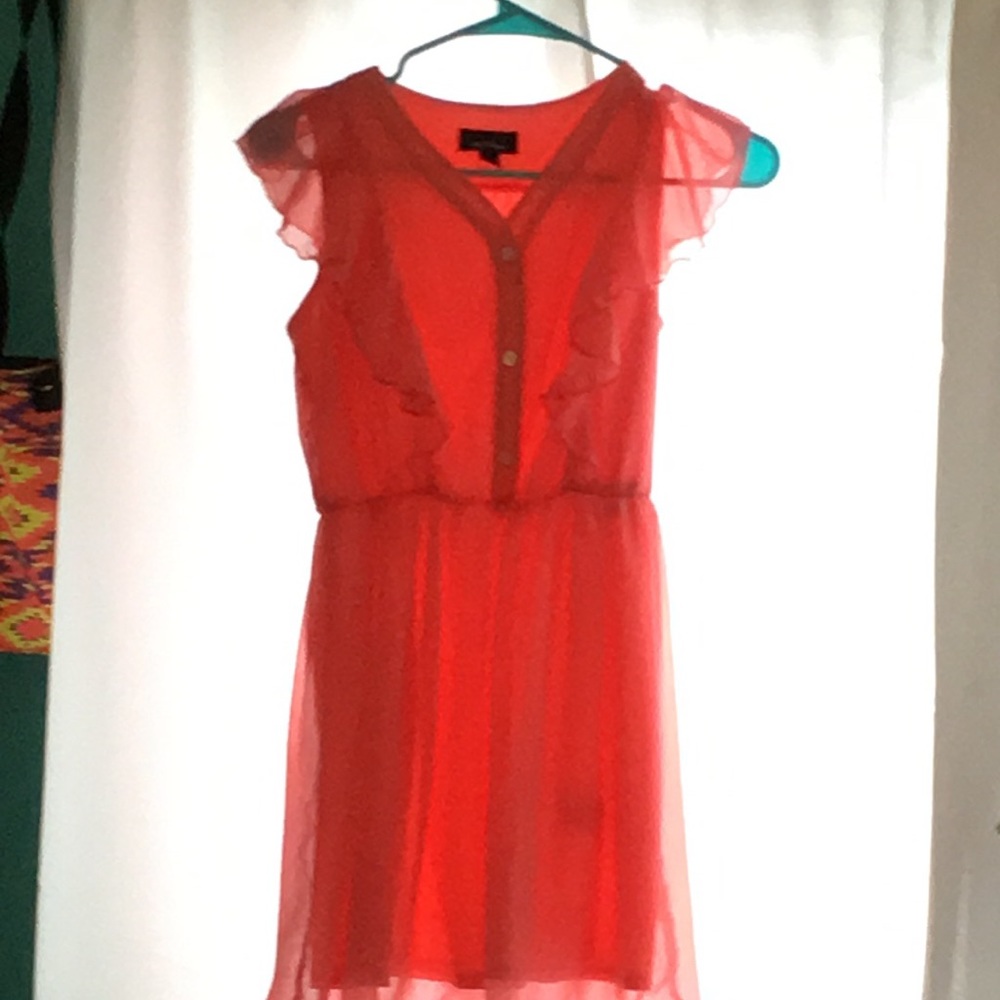Pink button up dress